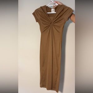 Brown mid length dress